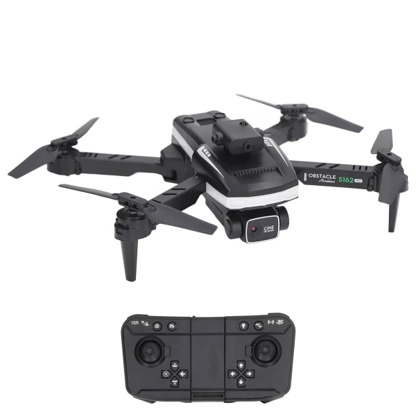 S162 RC Drone Este Avoidance WIFI Drone Kaukosäädin Quadcopter 4K HD Dual Camera LED vihreä valonauha /