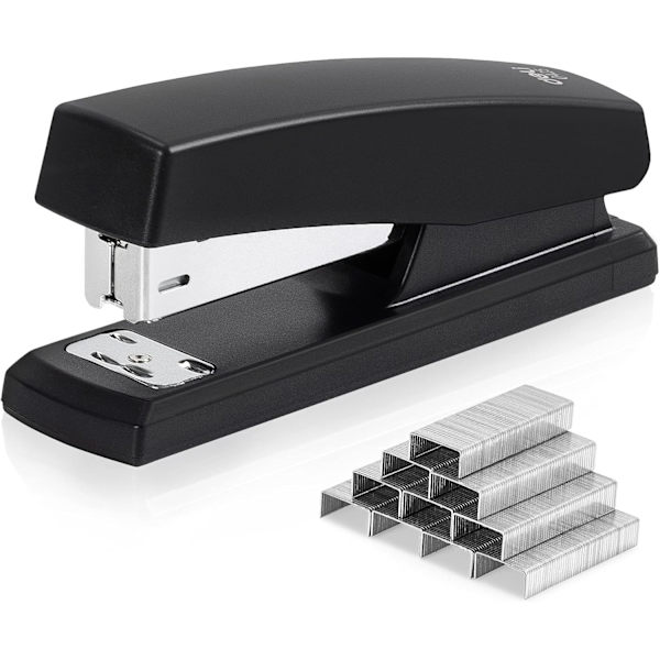【BEMS】Stapler with 1000 Staples, Desktop Stapler Compatible with Office, Capacity Compatible with 25 Sheets