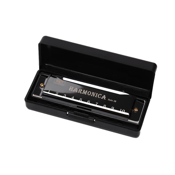 【BEMS】10-håls munspel pussel musikinstrument black