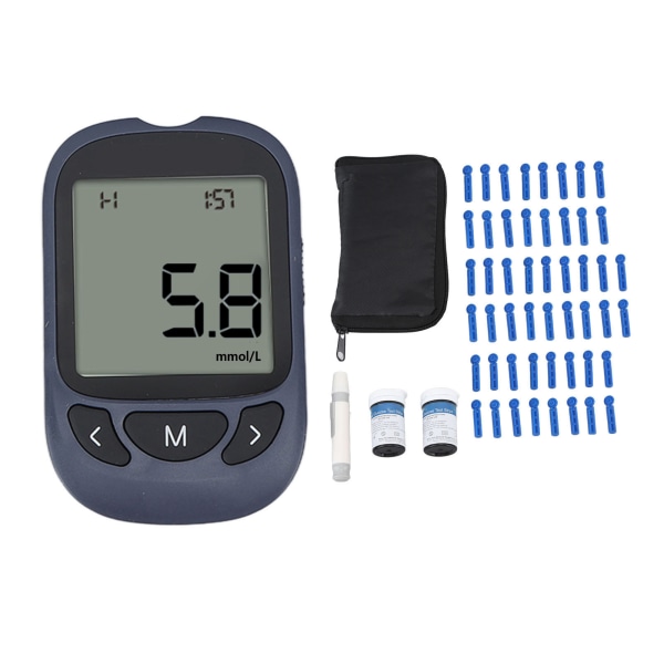 Blodsockermätare 50 st testremsor 50 lansetter Hög noggrannhet blodsockertestsats för diabetes ++/