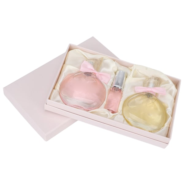 Kvindeparfumesæt Blomsterduft Elegant langtidsholdbar parfumespray til kvinder Pink Guld-