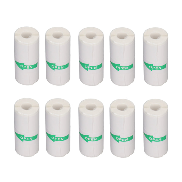 10 rullar thermal Papper Bärbart thermal självhäftande mini utskriftspapper för etikett Fel frågor Foto 57x25mm
