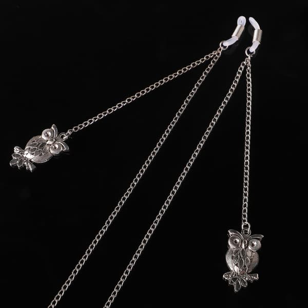 Maskhållare Kedja Halsband Silver Glasögonkedja
