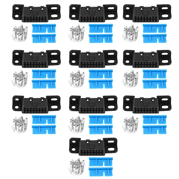 OBD2 II 16-nastainen naarasliitin OBDII-kaapeliauto Adapter Plug Shell Kit GM J1962:lle
