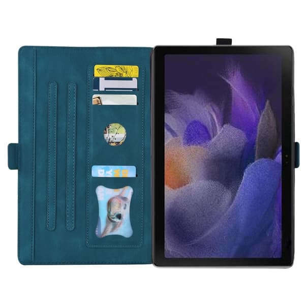 【BEMS】Samsung Galaxy Tab A9+ / A11+ Kjærlighetssommerfugl preget skinnveske Blå
