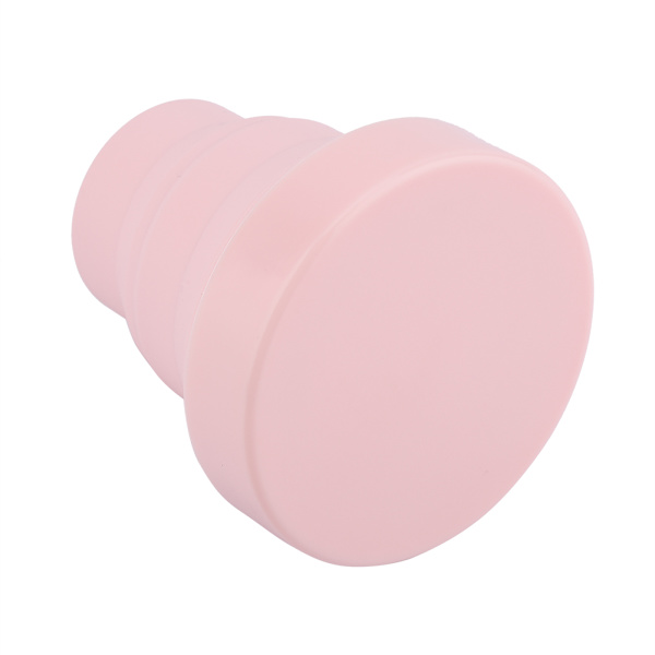 Bärbar Vikbar Silikonkopp med Lock - Rosa
