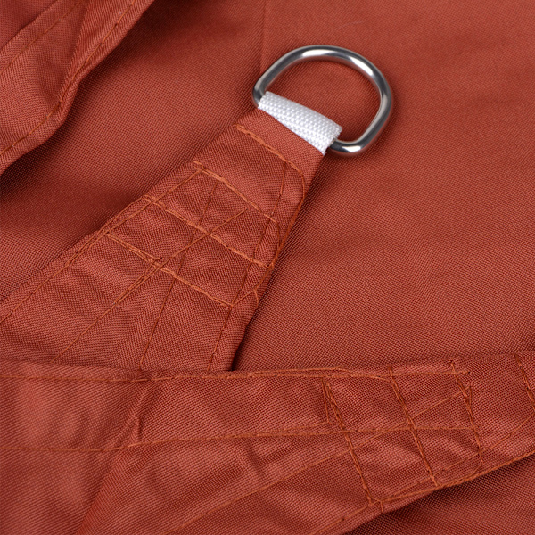 Purjevarjo Polyester Oxford -kangasta Oranssinpunainen UV-suoja Auringonvarjo Purje Terassille Pihalle Puistoon Leikkikentälle Nurmikolle 12x12x12ft
