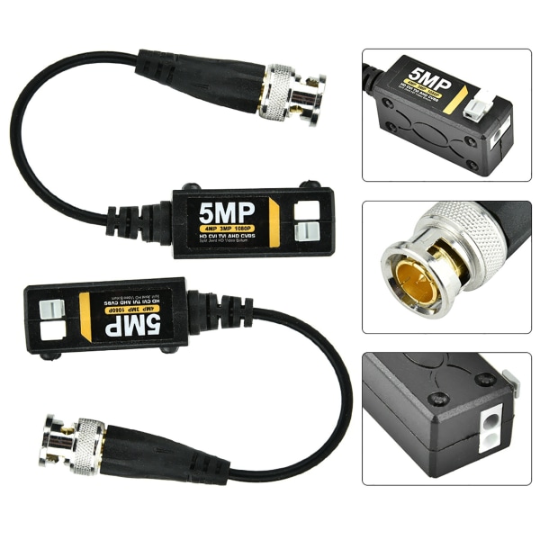 8MP High Definition Spliced Passiv Video Balun Transmission Twisted Pair Sändare