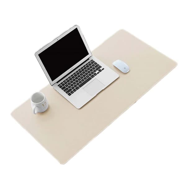 Skrivebordsunderlag 80x40cm PU Læder Beige[BEMS]