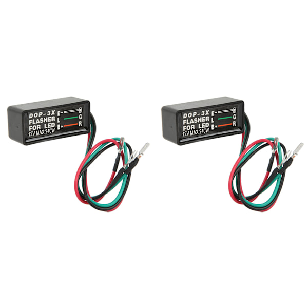 12V 240W DOP-3X blinklysrelæ Bærbar kompakt struktur Passer til LED-bilmotorcykel