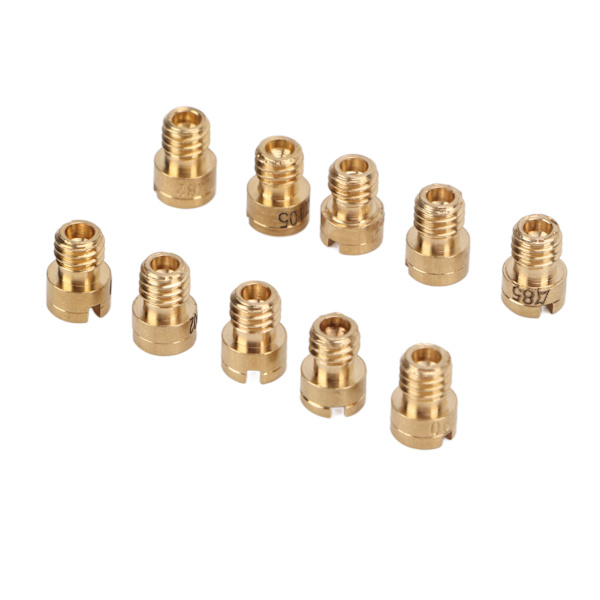 10 stk. Forgaser Hoveddyser Metal Carb Hoveddyser 82‑105 til GY6 50cc 139QMB Scooter Moped