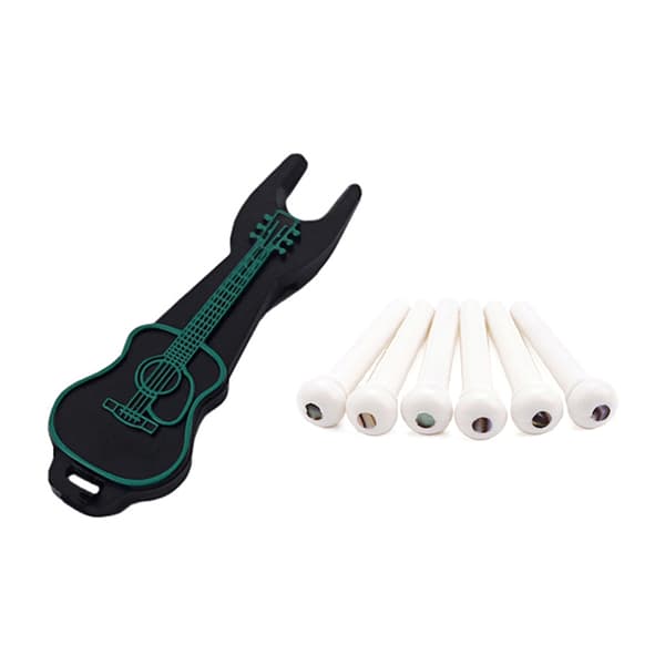 Gitarrbryggstift 6 st ändstift akustisk gitarr 6 strängar spikstift reservdelar[BEMS]