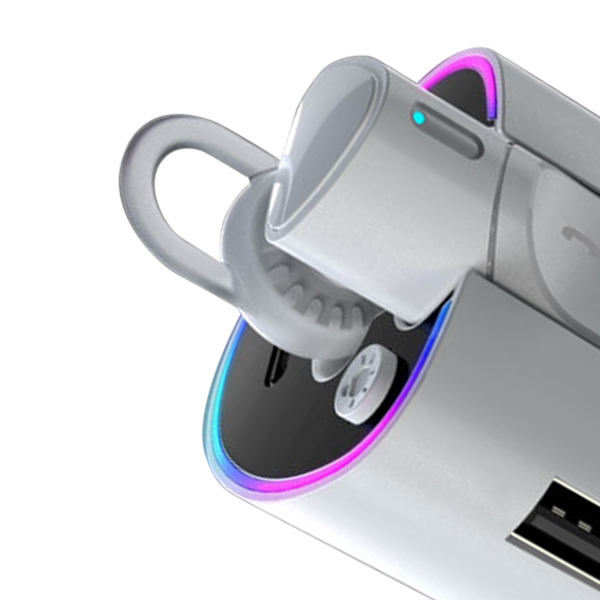 Trådlöst Bluetooth-headset brusreducerande Klart ljud Stabil anslutning Lättviktshörlurar Bluetooth-hörlurar för bil Vit