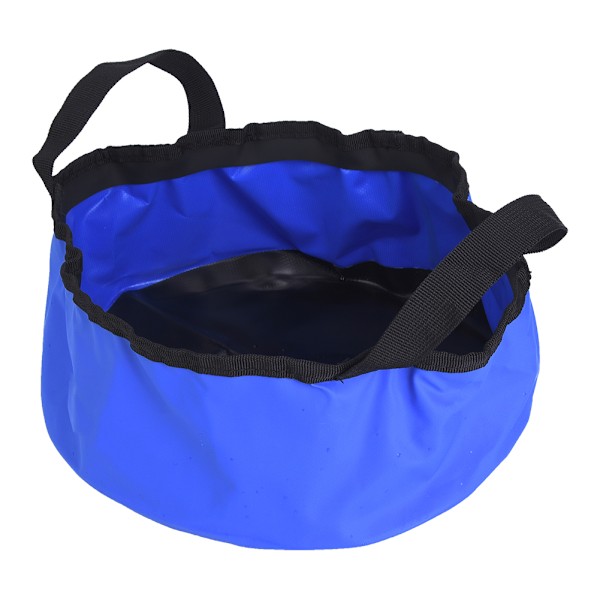 PVC Fällbar Rund Hink Tvätthög för Utomhus Camping Picknick Blå
