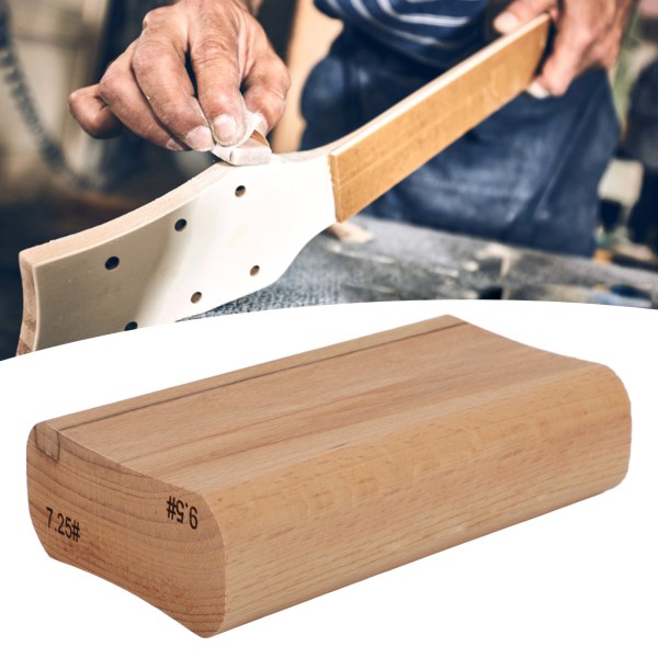 TIMH træradius-slibeblok Luthier-værktøj til guitar-gribebræt Gribebræt-nivellering 7,25 og 9,5 tommer