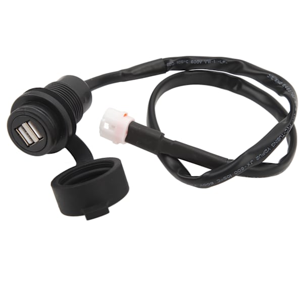 Dobbel USB-lader Plug Socket Adapter Motorsykkel USB Power Socket Modifikasjon for MT‑07 MT‑ 09 2018 til 2020