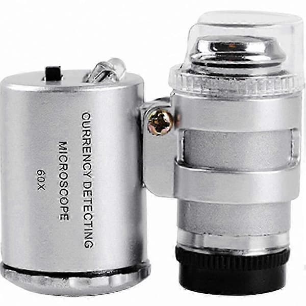 Minimikroskooppi 60x suurennuksella ja LED-valolla tarkkuustehtäviin