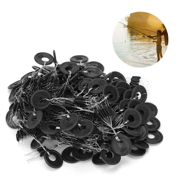 100 stk/pakke Gummifiskeflyte Stopper Flyte Sinker Sylinder Oval Buoy Stopp (Sylinder)