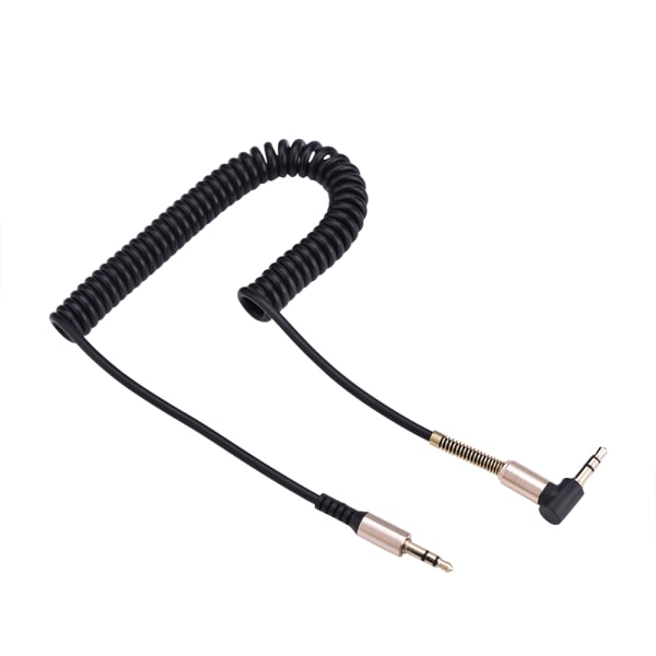 TIMH 3,5 mm han-til-han-fjeder Aux-kabel L-formet og I-formet udtrækkelig ledning til bilstereotelefoner