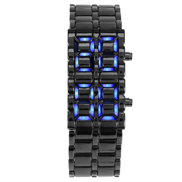 Moderne Par-Armbåndsur med Stålrem LED-belysning Elektronisk Armbåndsur (#1)