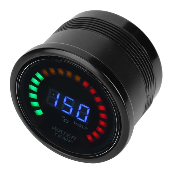 Digital LED Bil Vandtemperaturmåler Temperaturmåler m. Sensor 52mm 20-150 °C Kompatibel med 12V Auto