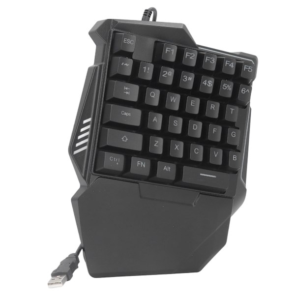 Yhden käden pelinäppäimistö 35 näppäintä RGB-taustavalaistu Ergonominen kannettava minipelinäppäimistö kotiin, toimistoon ja matkustamiseen