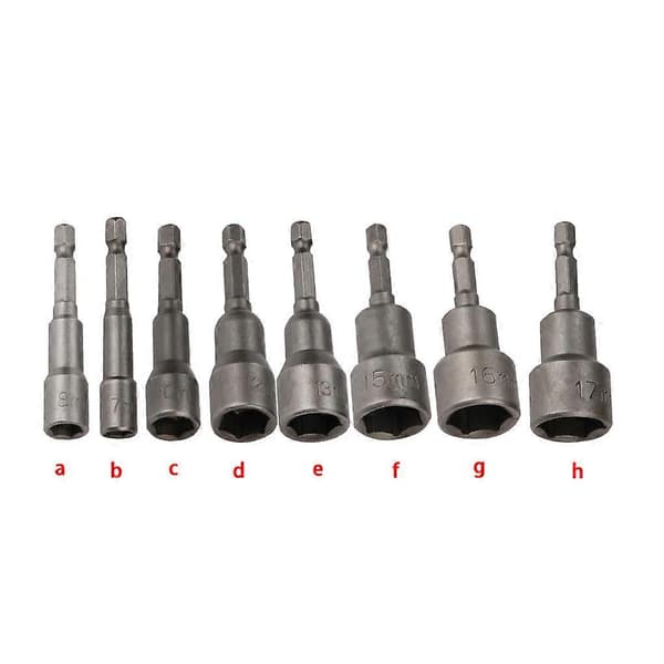 st muttertrekker, sekskantshylse og skaft, hurtigkobling, muttertrekker, borresett 2 65x8mm