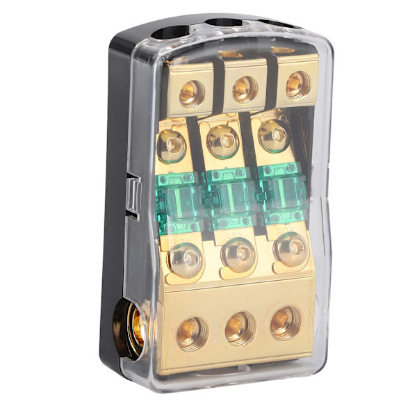 1 ind 3 Vejs Ud 0/4 AWG til 4/8 AWG Audio Strøm Sikringsholder med 60A minisikringer til Bilbåde