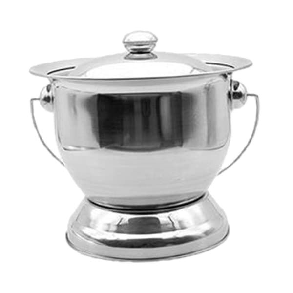 Bärbar potta, robust spottkopp med lock Kompatibel med sovrum, kvinna, man, silver Silver