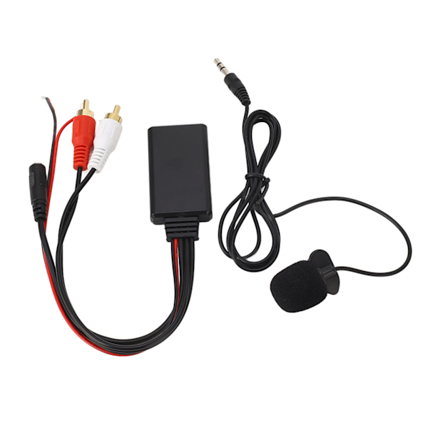 Bluetooth AUX -moduuli 2 RCA-kaapeliadapteri handsfree-mikrofonilla Alpine- ja Pioneer-laitteille