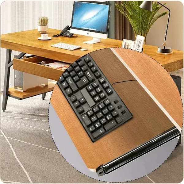 【BEMS】Drawer Slides 350 mm Drawer Slide Ball Bearing Slides Compatible with Keyboard Pull-out Shelf (1 pair) Black