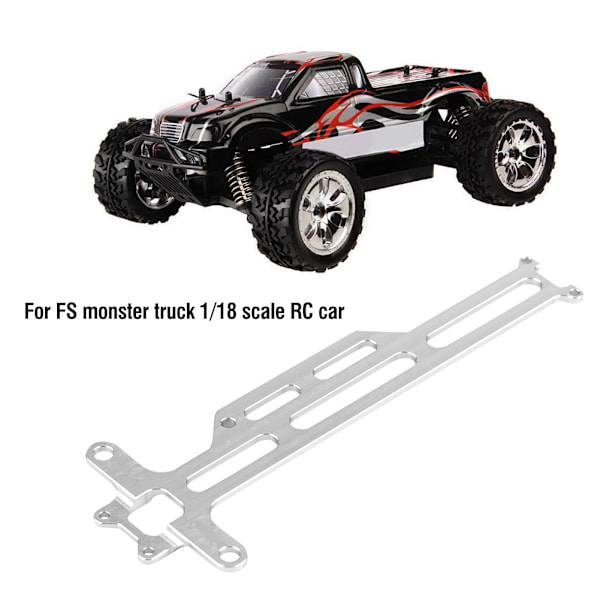 CNC-fräst radiobricka i aluminiumlegering för FS Monster Truck 1/18 skala RC-bil (Silver)