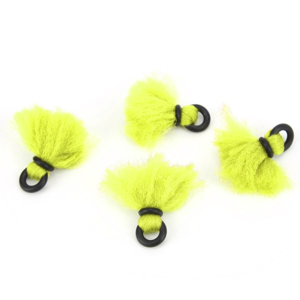 4 st Fly Fishing Float Garn Strike Indicators Drift Hook Positionering Floats Bobbers Fluorescerande Gul