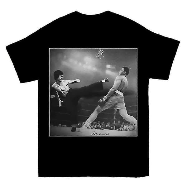 Bruce Lee Vs Muhammad Ali T-shirt sort black XXL