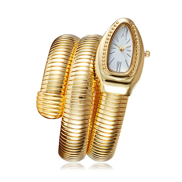 hvidkrave slange armbånd ur mode ure høj kvalitet dame ure udenrigshandel eksplosion modeller guld hvid ansigt-+
