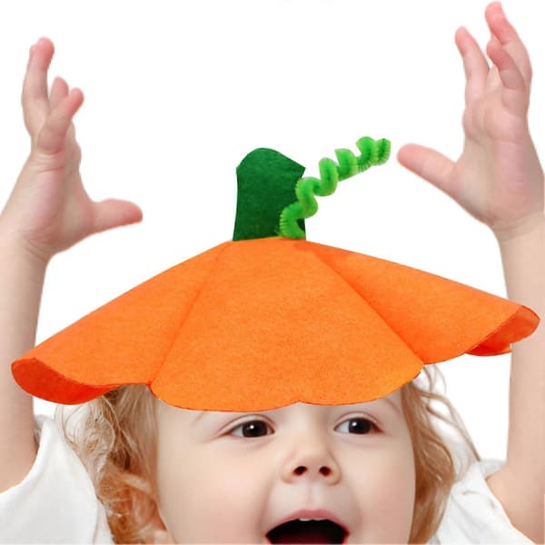Halloween-pannband med festlig pumpadesign, elastisk och bekväm passform, slitstark hårring för fester