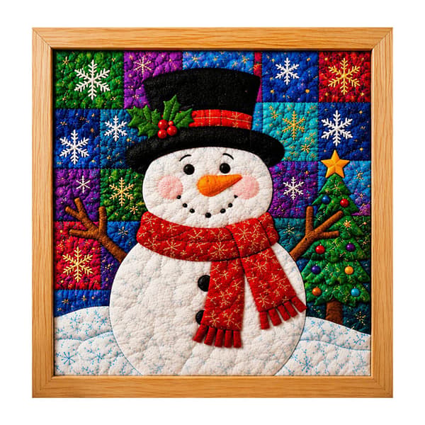 Kinusaiga-kangastaidesarja DIY 3D-joulukangastaide-askartelusarja aikuisille Snowman