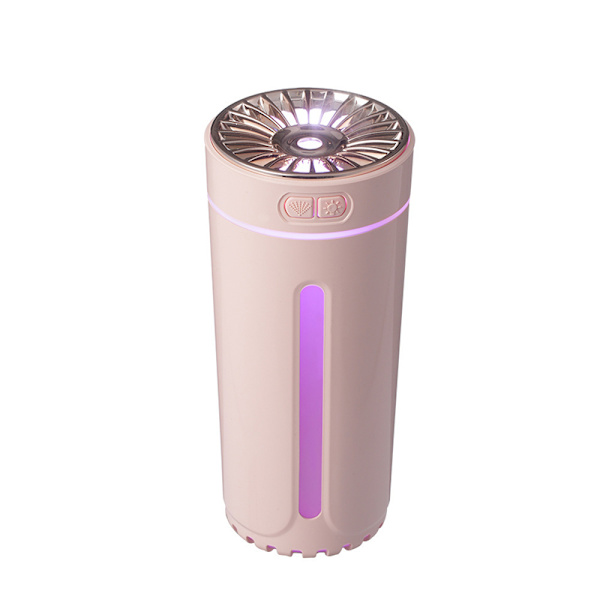 Luftfukter for bil 300 ml Kapasitet Fargerik nattlampe Mini USB Bærbar eterisk oljespreder for hjemmekontor Rosa