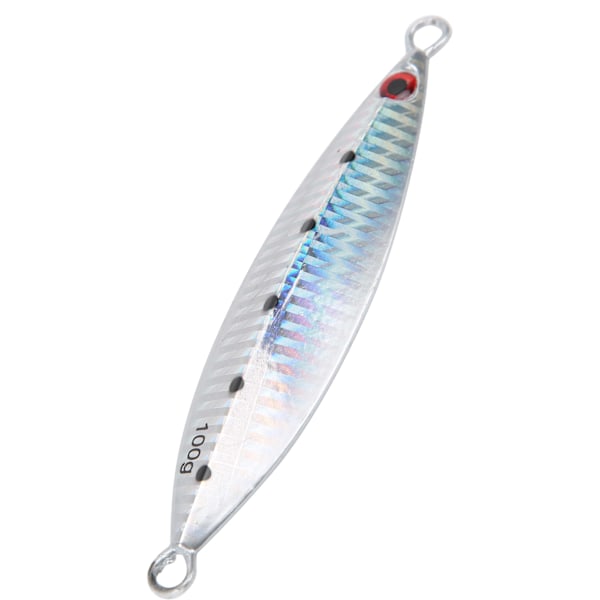 Fiskesimulerende agn i metall, fiskformet, realistisk, fiskeutstyr, sølv