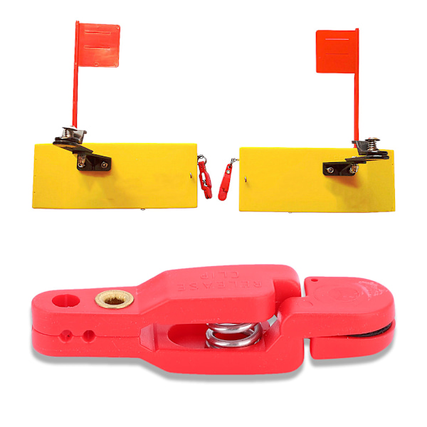 Snappfrigöringsklämma för viktplanerbräda, utombordsmotor, downrigger, Power Grip (röd)