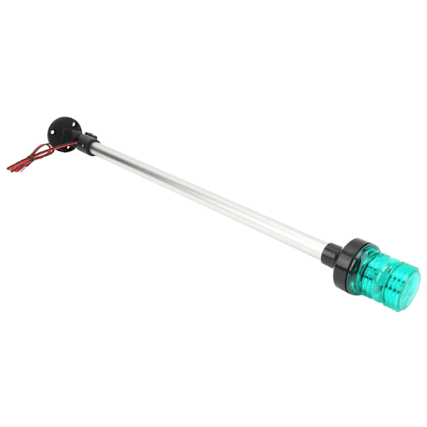 22 tommer LED Fold Down Bådsaglys 360 Grader Rundt Navigation Ankerslys med Aluminiumlegeringsbase til Yacht Skibe Grøn
