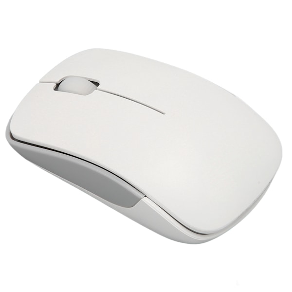 Trådlös 2,4 GHz Mini Mus Tyst Ergonomisk Bekväm Handkänsla Bärbar Mus för Arbetshem Vit