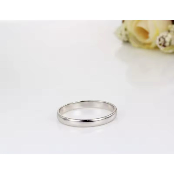 【BEMS】Glat Blank Afrundet Sølvring i Rustfrit Stål - 3 mm - Str 18 Silver silver