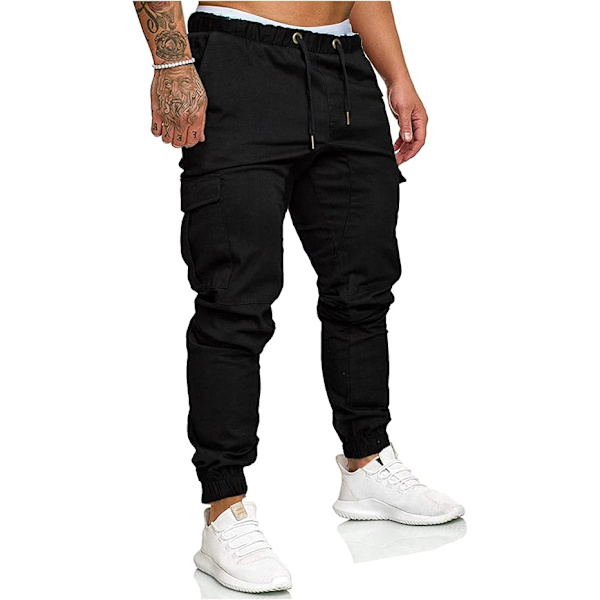 【BEMS】Men's Jogging Pants Cargo Pants Training Pants with Elastic Waist Plus