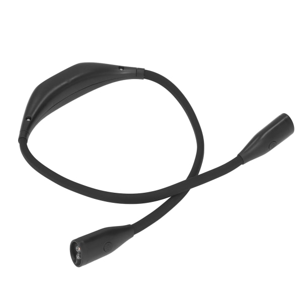 Halsljus USB uppladdningsbar 3 ljusstyrkanivåer 360° Flexibel LED-halsläslampa för löparreparationSvart /