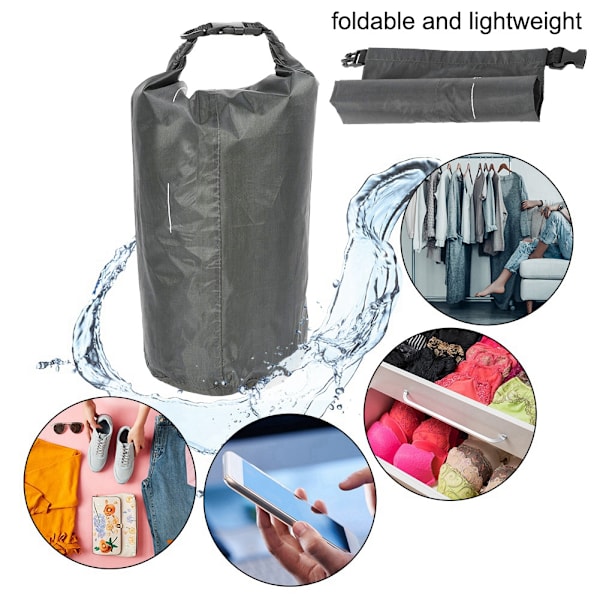Vattentät väska för utomhusaktiviteter, bärbar för camping, paddling, vandring (8L)
