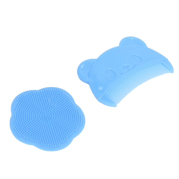 2st Baby Scalp Brush Set Mjuk sensorisk silikonbadborste Bekväm hårbottenbadverktyg för nyfödda