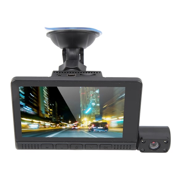 3-kanals Dash Cam 1080P Fram Bak Inside Driving Recorder 170 graders vidvinkel loop inspelning G Sensor Pekskärmskamera