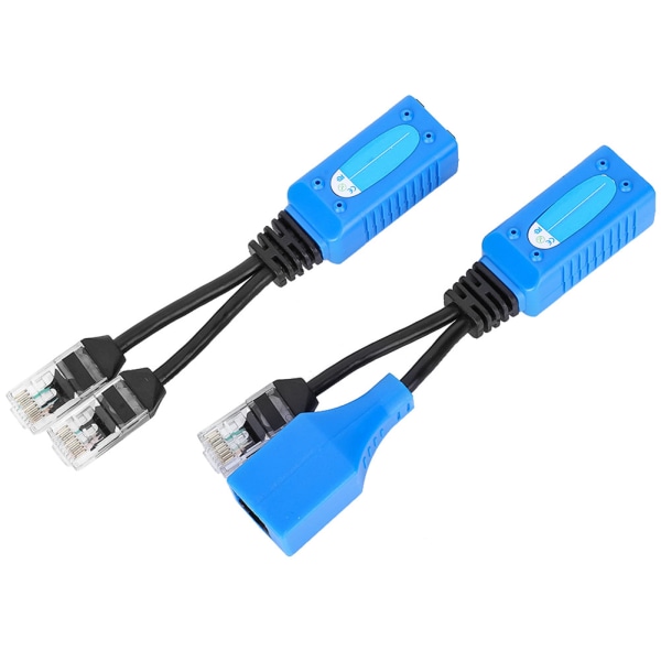 2st Splitter RJ45 Combiner POE Adapter Kontakter Power //+