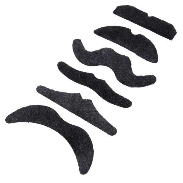 TIMH 6 STK Sjovt falsk overskæg selvklæbende sort falsk skæg til fester Halloween jul